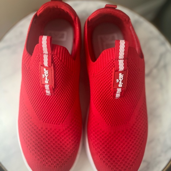 Levi's Vibrant Red Athletic Slip-Ons - Picture 8 of 10